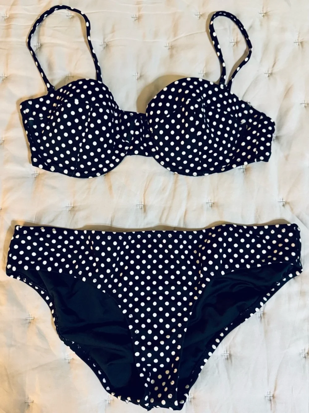 NWT J.Crew Polka Dot Bikini Bottom (M)